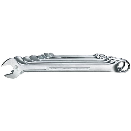 Gedore Combination Wrench Set, 8 pcs., 10-24mm, SAE or Metric: Metric 1 B-08
